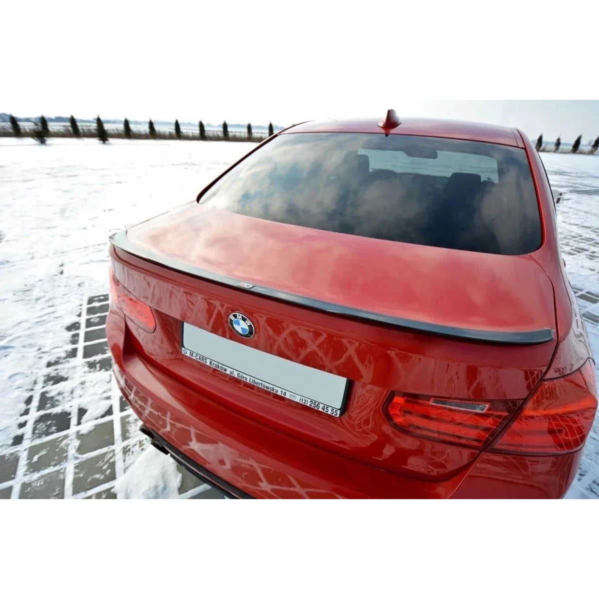 Spoiler Posteriore per BMW Serie 3 F30 2011-2015 Nero Lucido