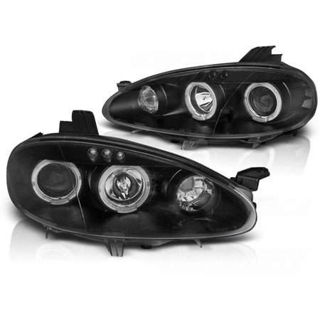 Fanali Angel Eyes Neri Anteriori per Mazda MX5 01-05