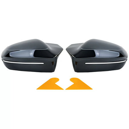 Calotte Specchietti Nere Lucide Posteriori per BMW Serie 5 G60 G61 dal 2023