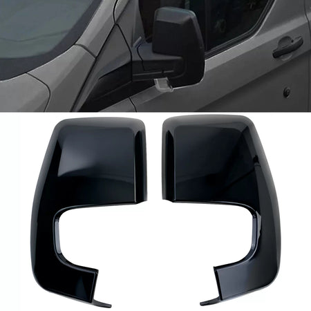 Calotte Specchietti Nere Lucide per Ford Transit Custom 2012-2023