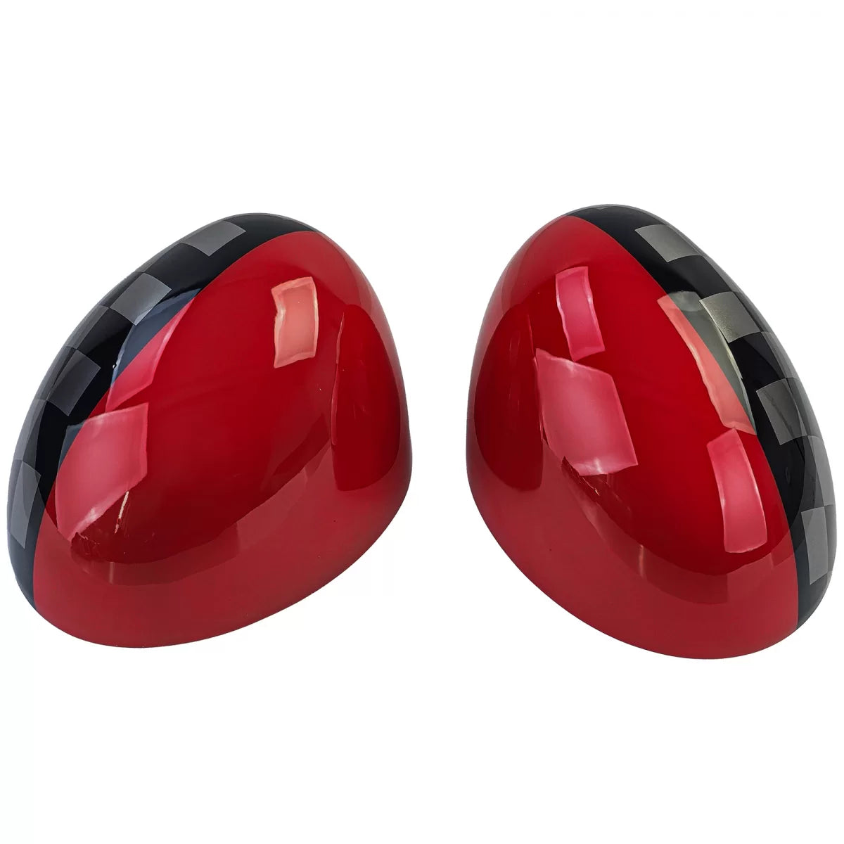 Calotte Specchietti Rosso Nero per Mini F54 F55 F56 F57 2013-2018