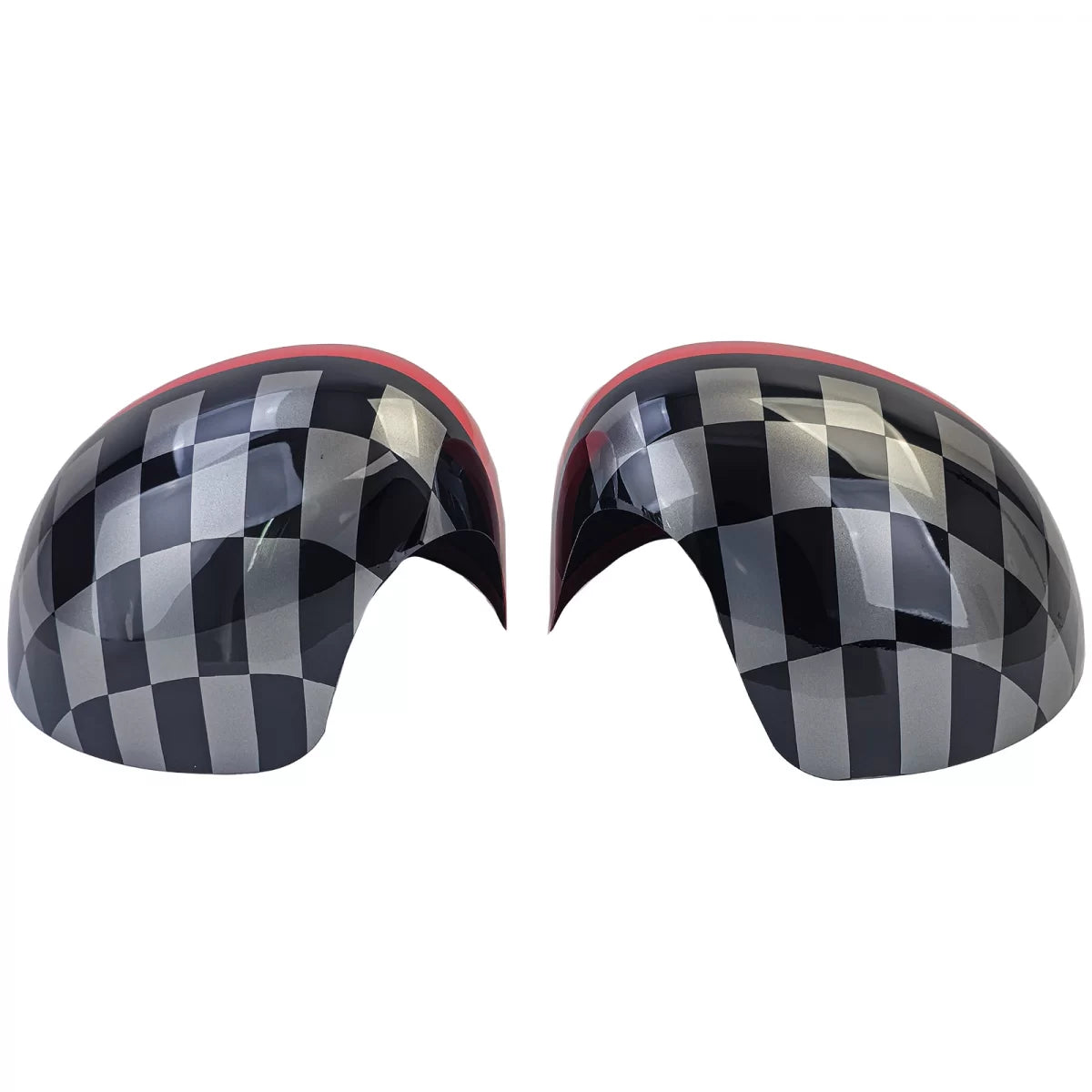Calotte Specchietti Rosso Nero per Mini F54 F55 F56 F57 2013-2018