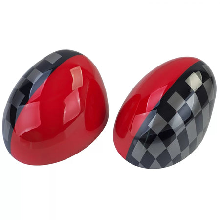 Calotte Specchietti Rosso Nero per Mini F54 F55 F56 F57 2013-2018