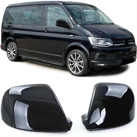 Calotte Specchietti Lucide Nere per Volkswagen Bus T5.2 T6 T6.1 Amarok