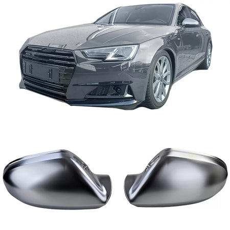 Calotte Specchietti Argento Opaco per Audi A6 4G 11-18 con Assistenza Corsia