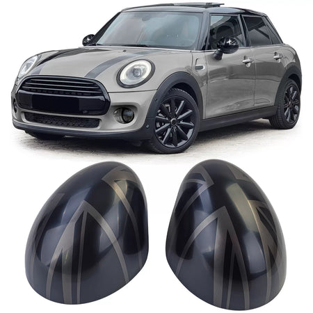 Calotte Specchietti Nero Union Jack per Mini F54 F55 F56 F57 13-18