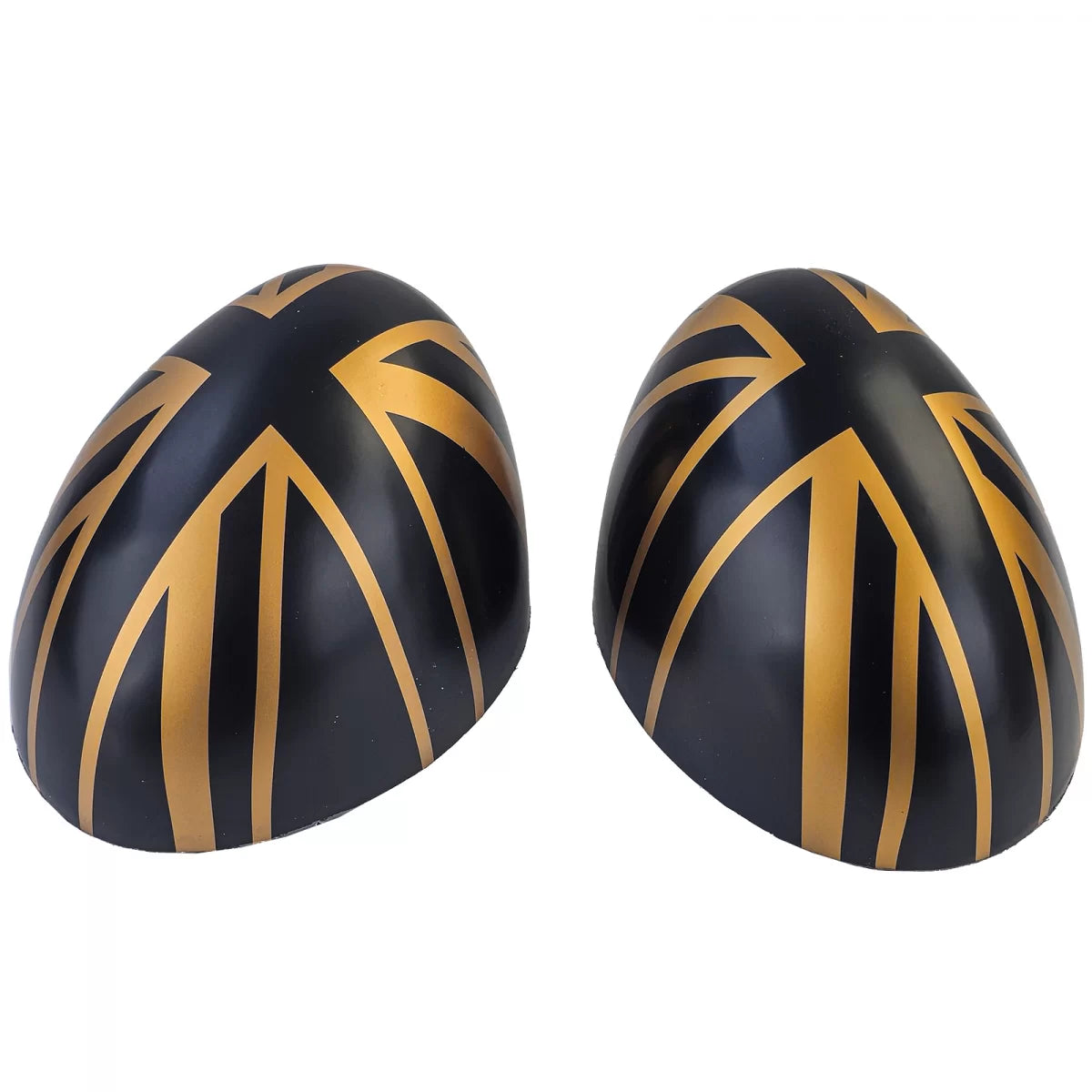 Calotte Specchietti Union Jack Nero Oro per Mini F54 F55 F56 F57 13-18