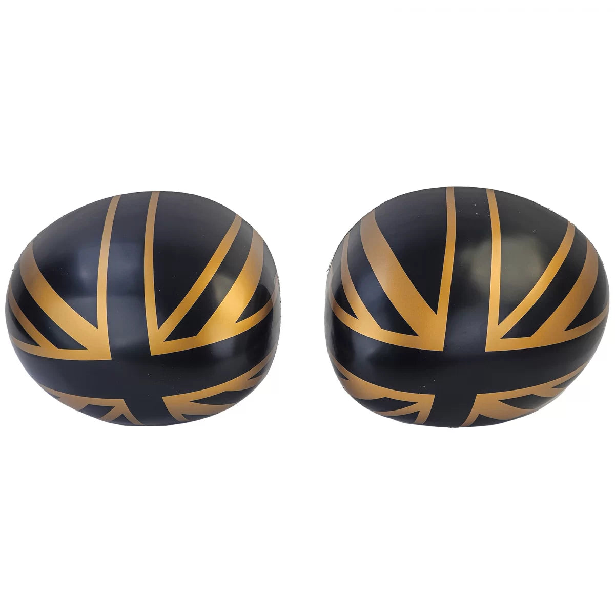 Calotte Specchietti Union Jack Nero Oro per Mini F54 F55 F56 F57 13-18