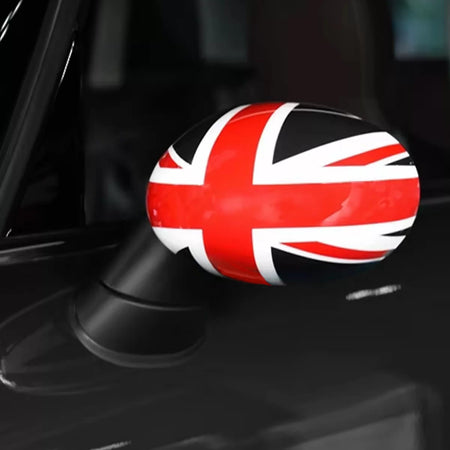 Calotte Specchietti Union Jack Nero Rosso per Mini F54 F55 F56 F57 13-18