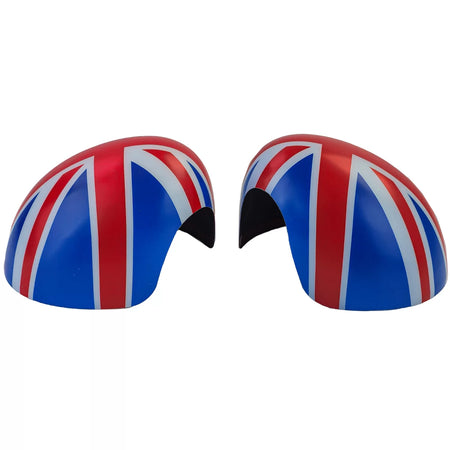 Calotte Specchietti Union Jack Blu Bianco Rosso per Mini F54 F55 F56 F57 13-18