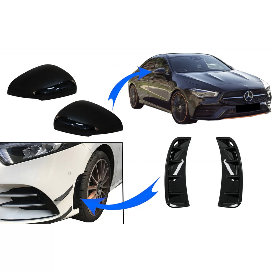 Copertura Specchietto con Prese Aria Paraurti Anteriore per Mercedes Classe