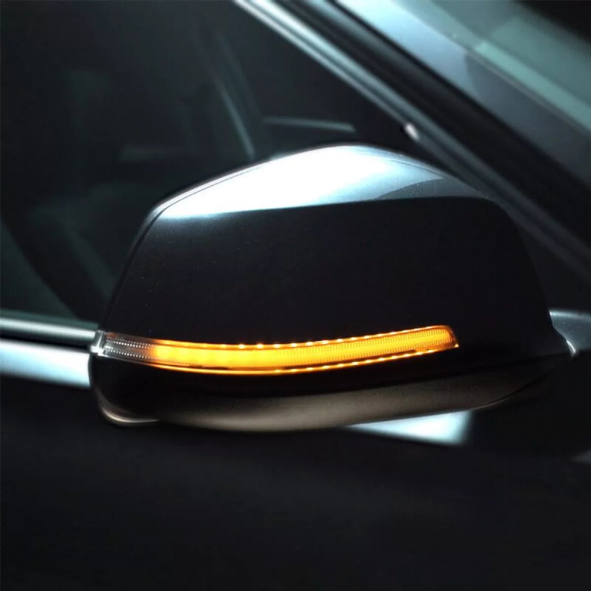 Specchietti LED Neri Fumé Anteriore Dx e Sx per BMW Serie 1