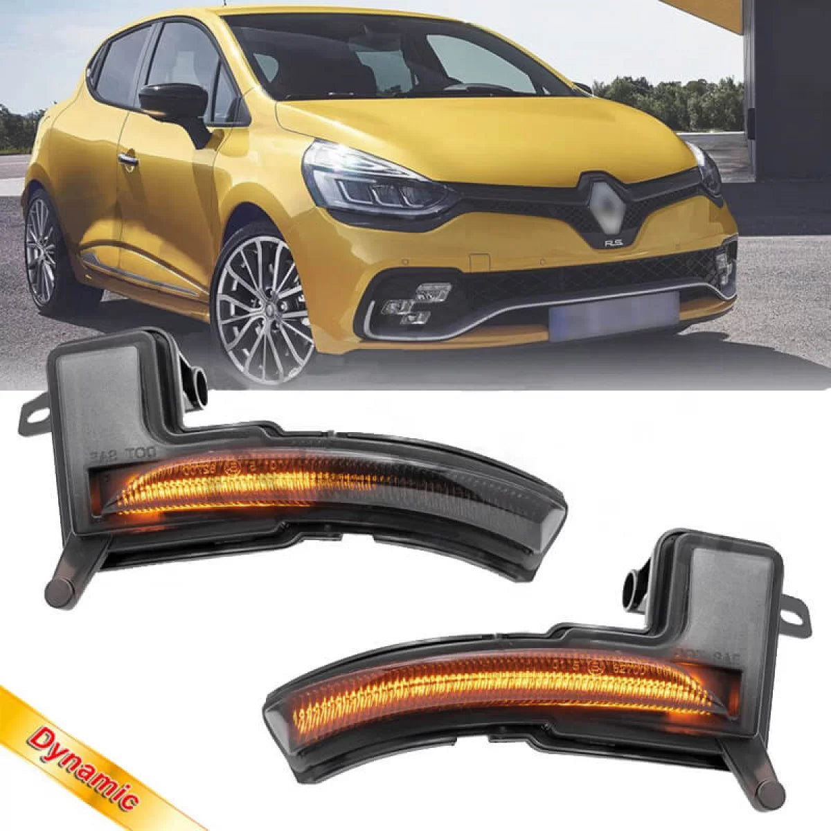 Specchietti LED Dinamiche Fumé Posteriori Dx Sx per Renault Clio Iv 16-19