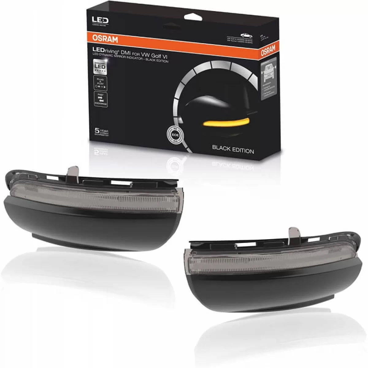 LED Specchietto Laterale Nero Anteriore Destro Sinistro per VW Golf 6 Vi 08-12
