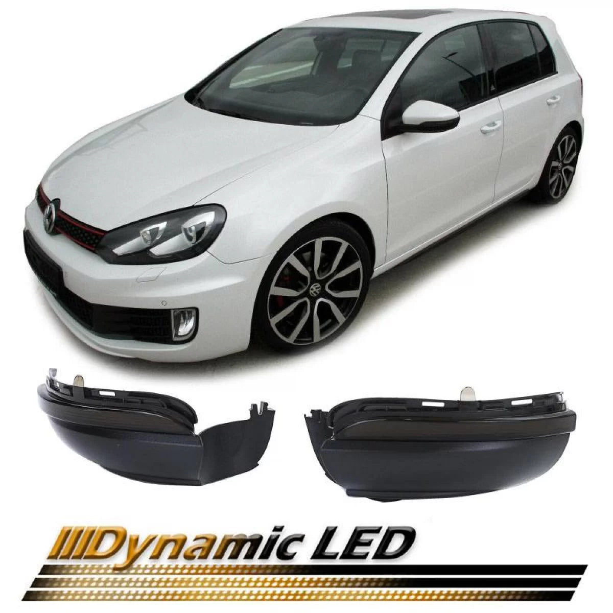 LED Specchietto Laterale Fumè Anteriore Dx+sx per VW Golf 6 Vi 08-12 Touran