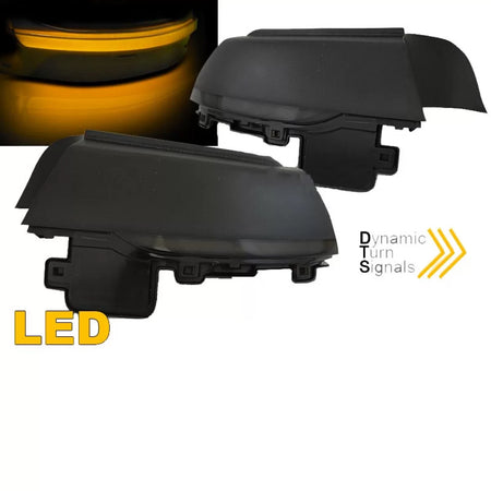 LED Specchietto Nero Fumo Anteriore Dx Sx 2 Pezzi per VW Polo 6R 6C 09-17