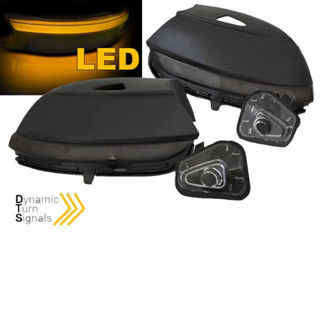 Specchietti LED Dinamici Fumé 2 Pz per VW Scirocco 08-14 Passat B7 Cc 08-14