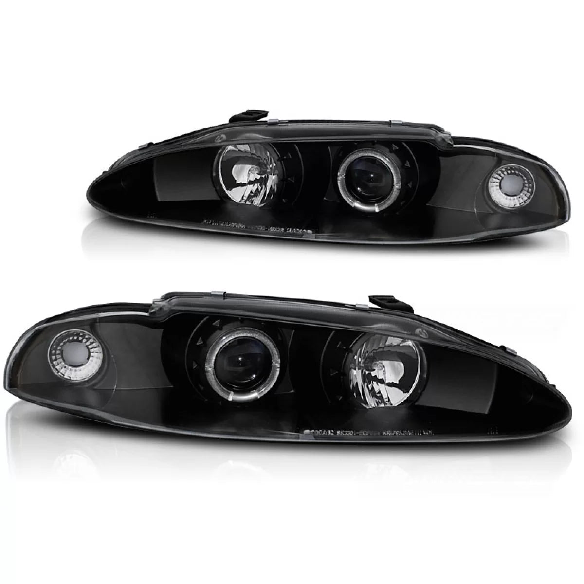 Fanali Angel Eyes Neri per Mitsubishi Eclipse 06.95-96