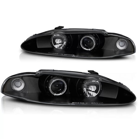 Fanali Angel Eyes Neri per Mitsubishi Eclipse 06.95-96