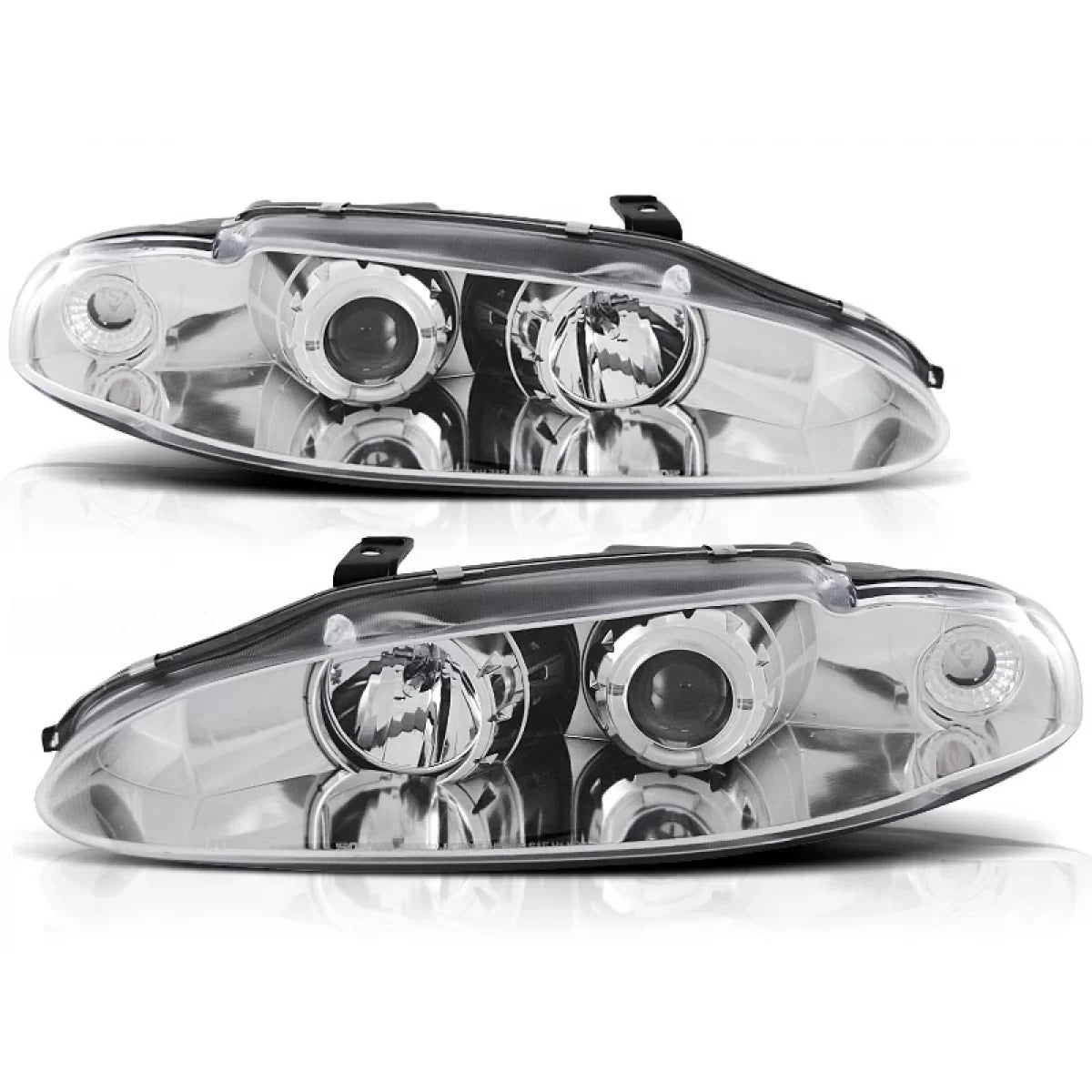 Fanali Angel Eyes Cromati per Mitsubishi Eclipse 06.95-96