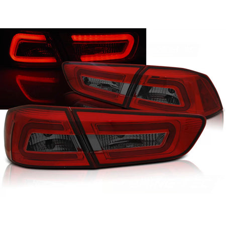 Fanale Posteriore Rosso Fumè LED per Mitsubishi Lancer 8 Berlina 08-11