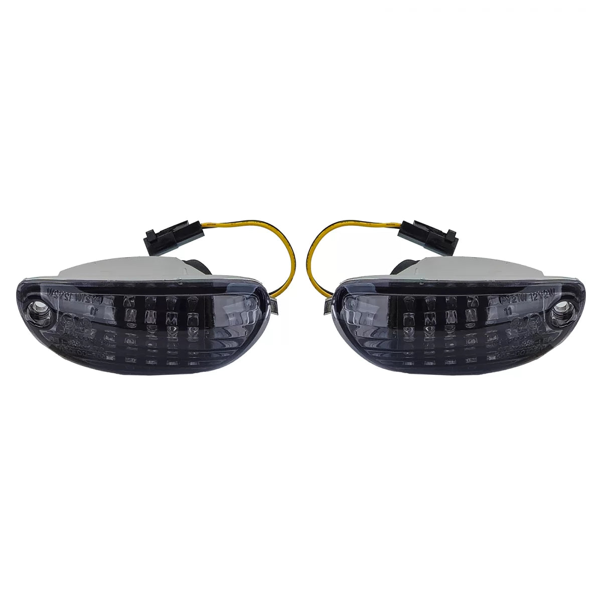 Frecce LED Anteriori Nere Fumé per Suzuki Gsx R 1000 2005-2018