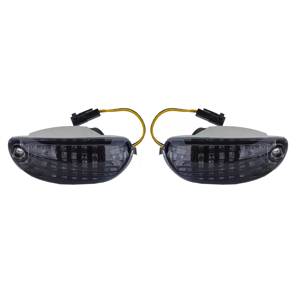 Frecce LED Anteriori Nere Fumé per Suzuki Gsx R 1000 2005-2018