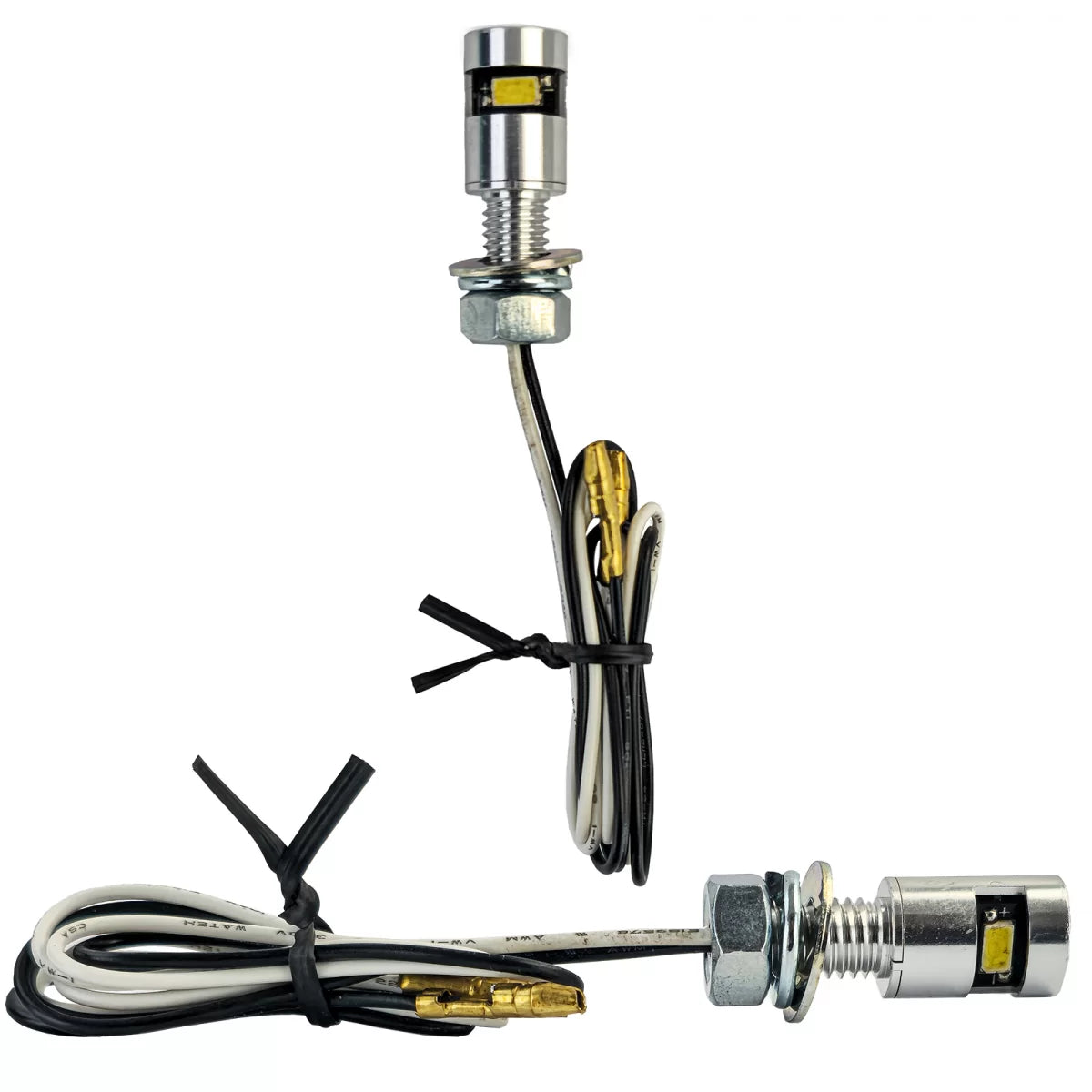 Luce Targa LED Moto Mini Alluminio Cromato Universale