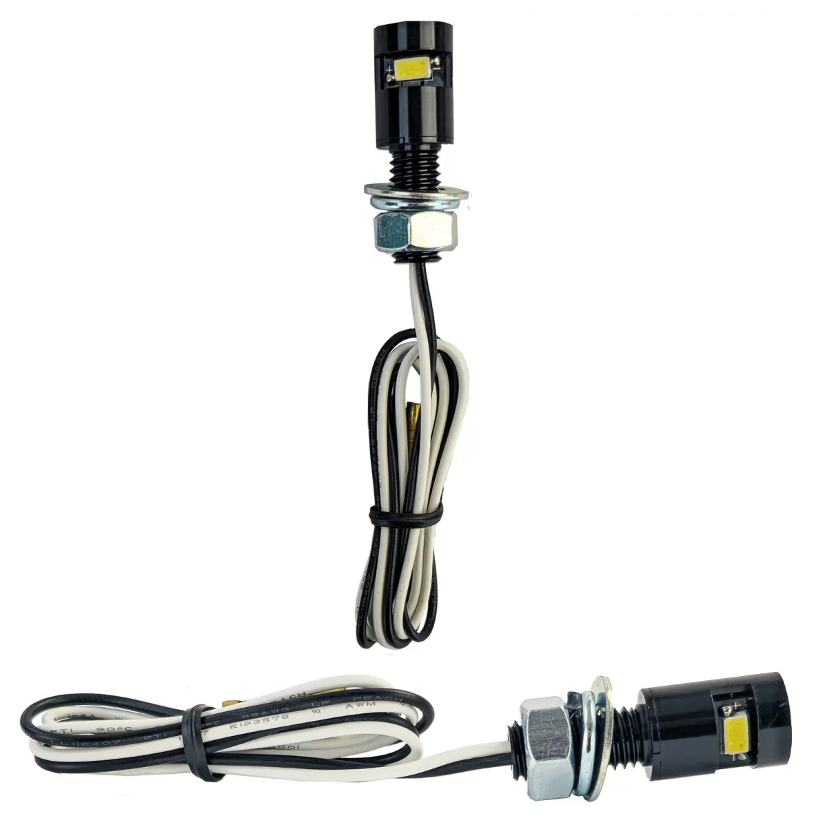 Luce Targa LED Mini Nera Alluminio Universale Motociclette