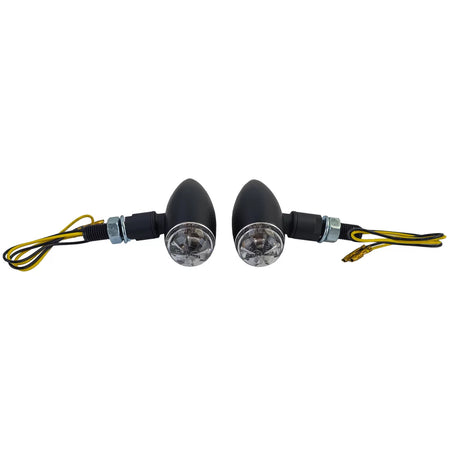 Freccia LED Micro Mini Nera con Omologazione E-mark per Moto