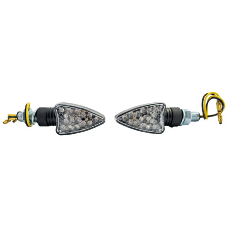 Frecce LED Mini Nere a Freccia Moto Universali E-mark