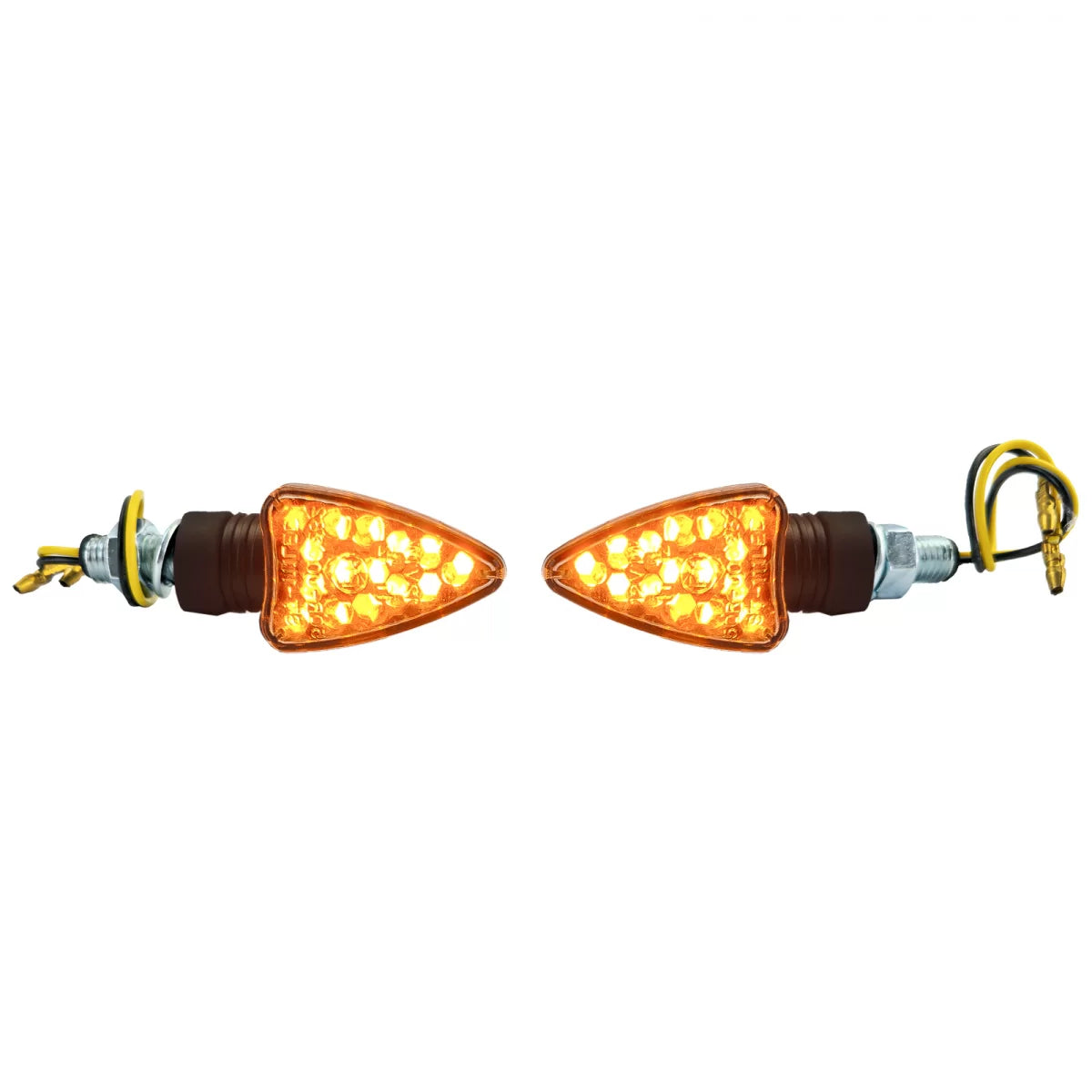 Frecce LED Mini Nere a Freccia Moto Universali E-mark