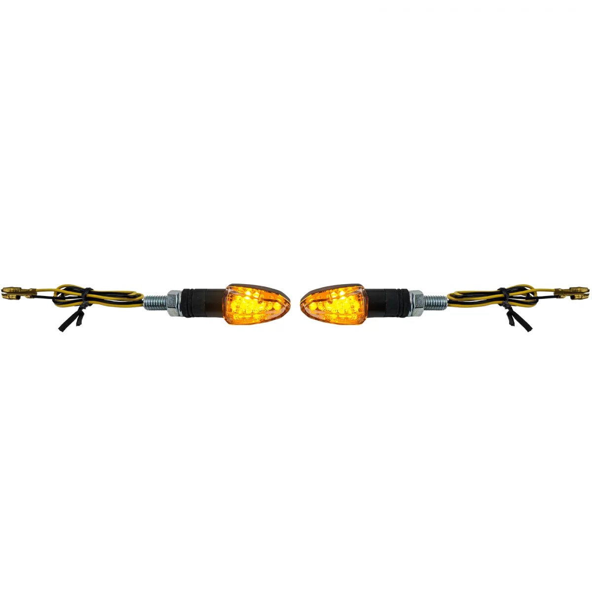 Frecce LED Mini Lizzard Nere Lente Trasparente Moto Indicatori E-mark