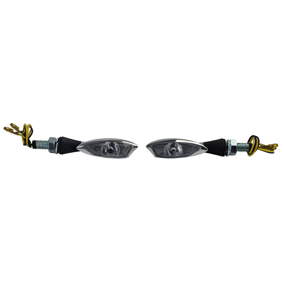 Frecce LED Mini Cromate Anteriori Posteriori Moto Morella con E-mark