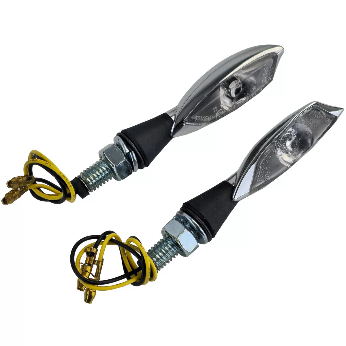 Frecce LED Mini Cromate Anteriori Posteriori Moto Morella con E-mark