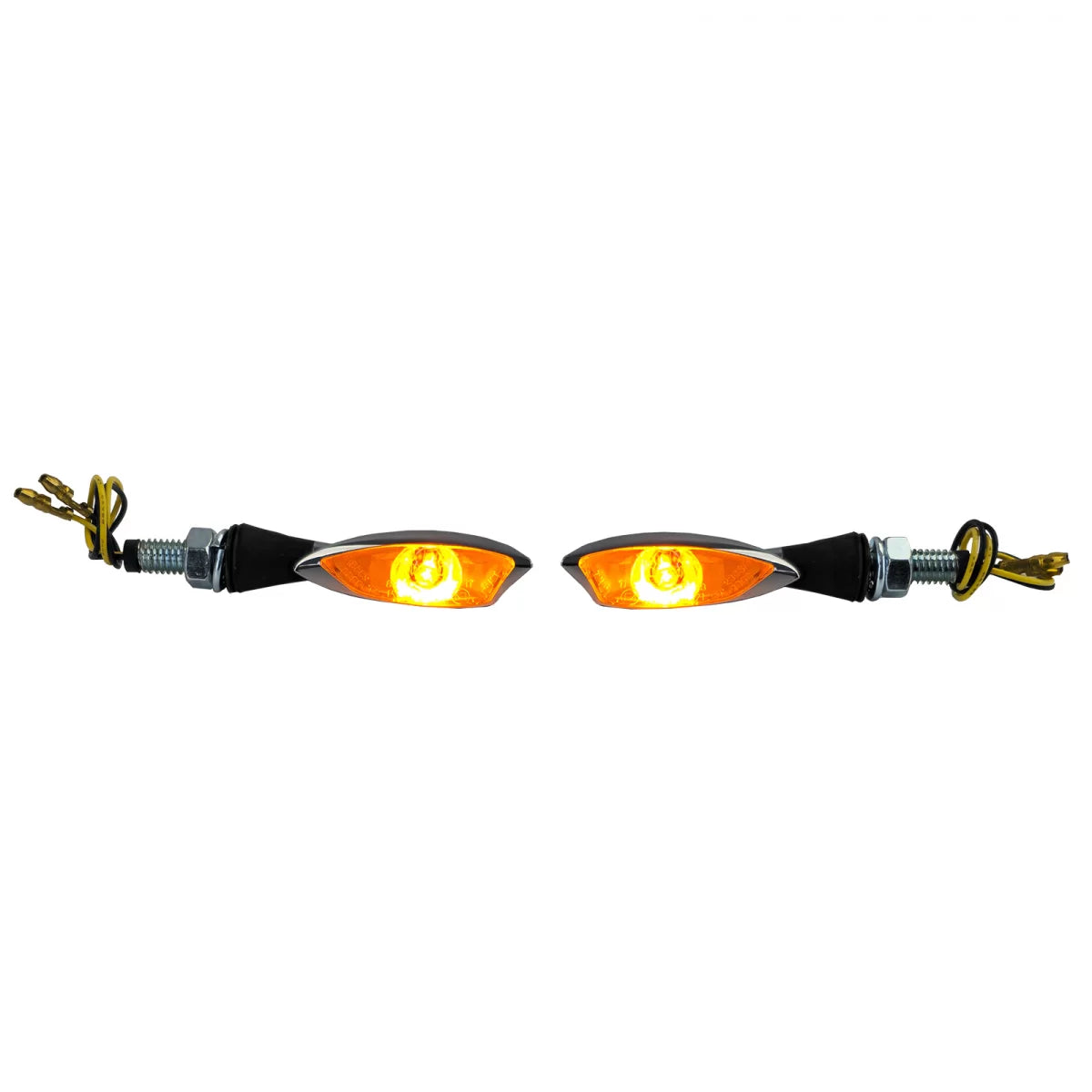 Frecce LED Mini Cromate Anteriori Posteriori Moto Morella con E-mark