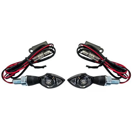 Frecce LED Mini Nere Anteriori Moto Indicatori Omologati E-mark