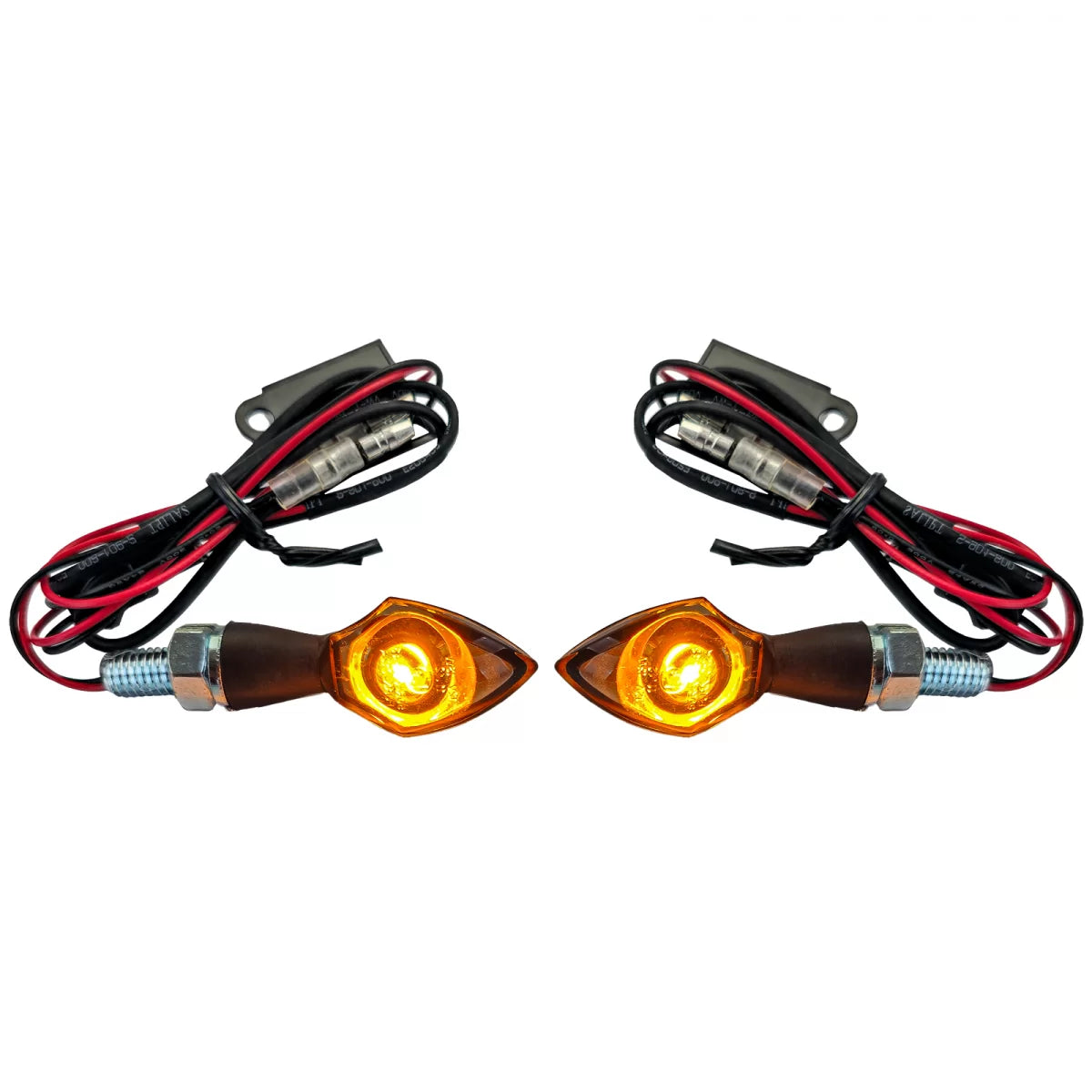 Frecce LED Mini Nere Anteriori Moto con Omologazione E-mark