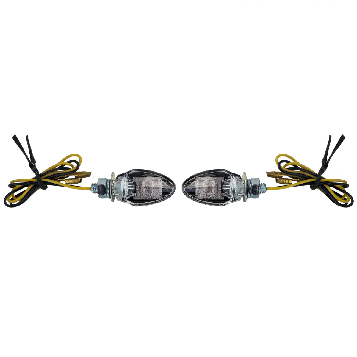 Indicatori Direzione LED Mini Cromati Posteriori Moto Custom Drop Style