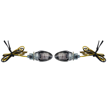 Indicatori Direzione LED Mini Cromati Posteriori Moto Custom Drop Style