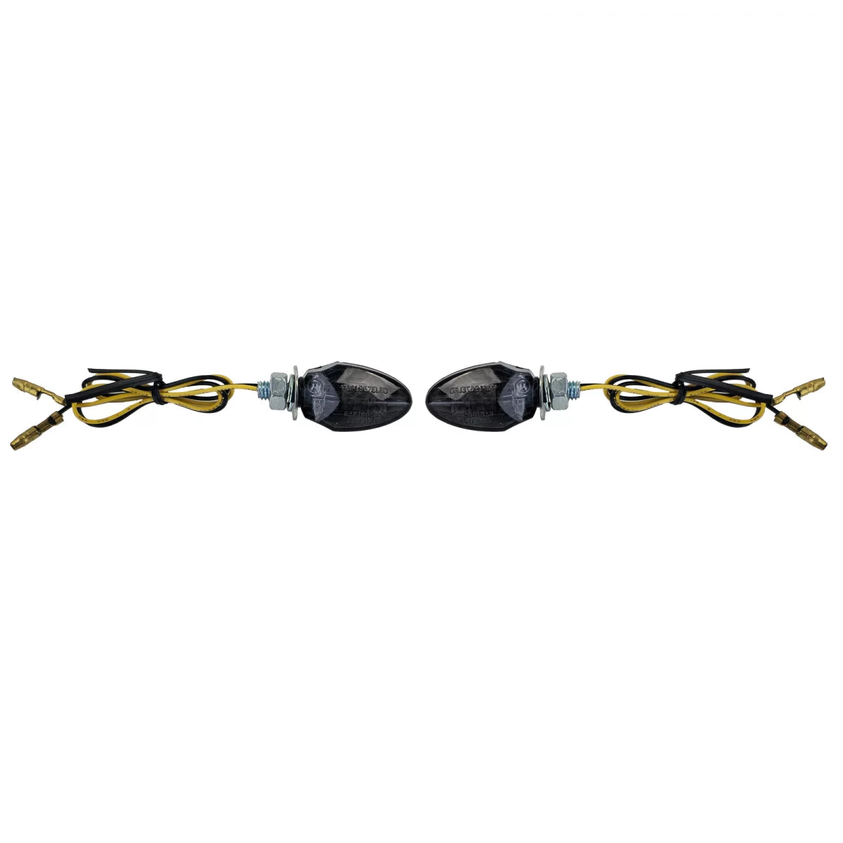 Frecce LED Mini Stile Goccia Cromate Fume con E-mark per Moto