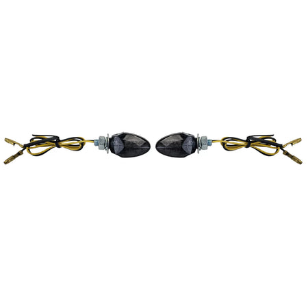 Frecce LED Mini Stile Goccia Cromate Fume con E-mark per Moto