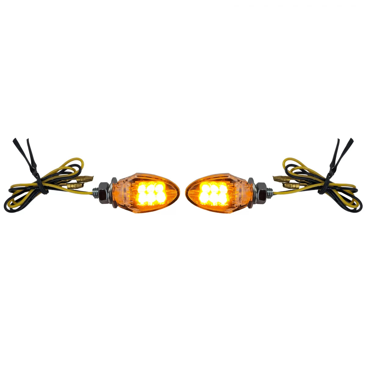 Frecce LED Mini Cromate Anteriori Moto Omologate E-mark