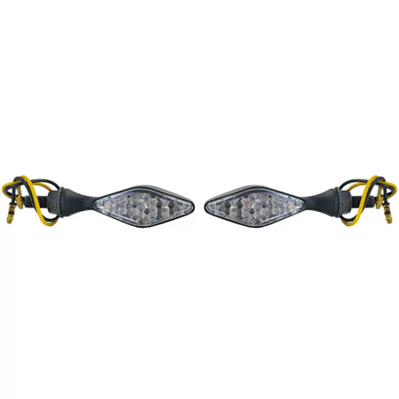 Fanali Frecce LED Mini Nere con Omologazione E-mark per Moto