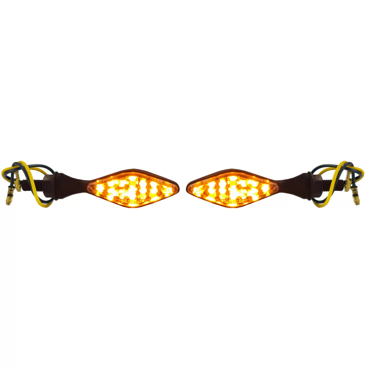 Fanali Frecce LED Mini Nere con Omologazione E-mark per Moto