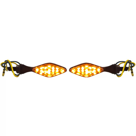 Fanali Frecce LED Mini Nere con Omologazione E-mark per Moto