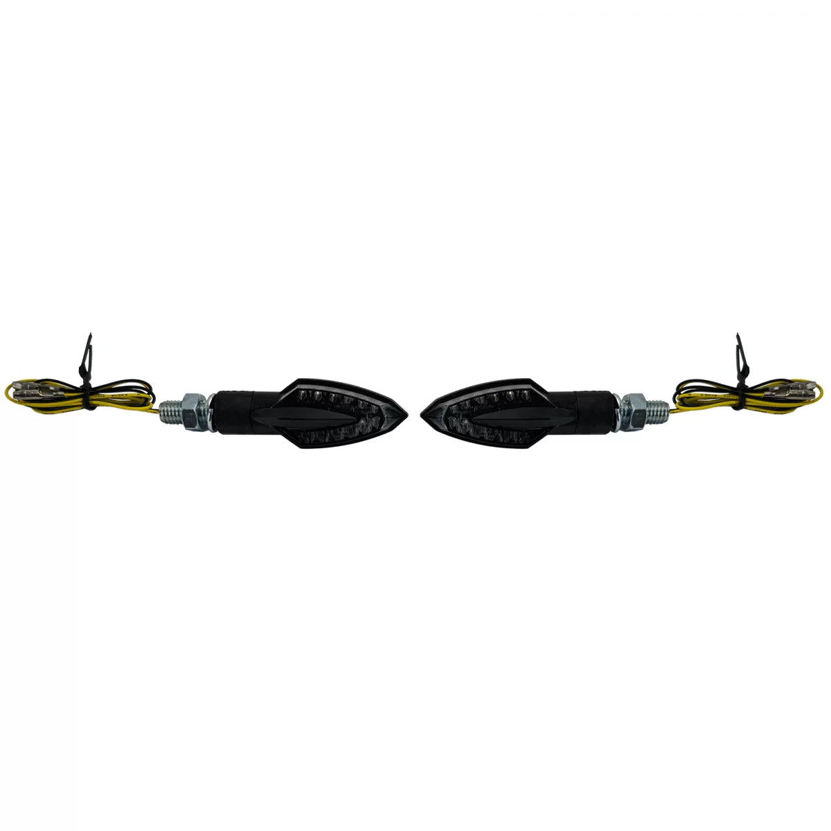 Frecce LED Mini Nere Fumo Universali Moto con Omologazione E-mark