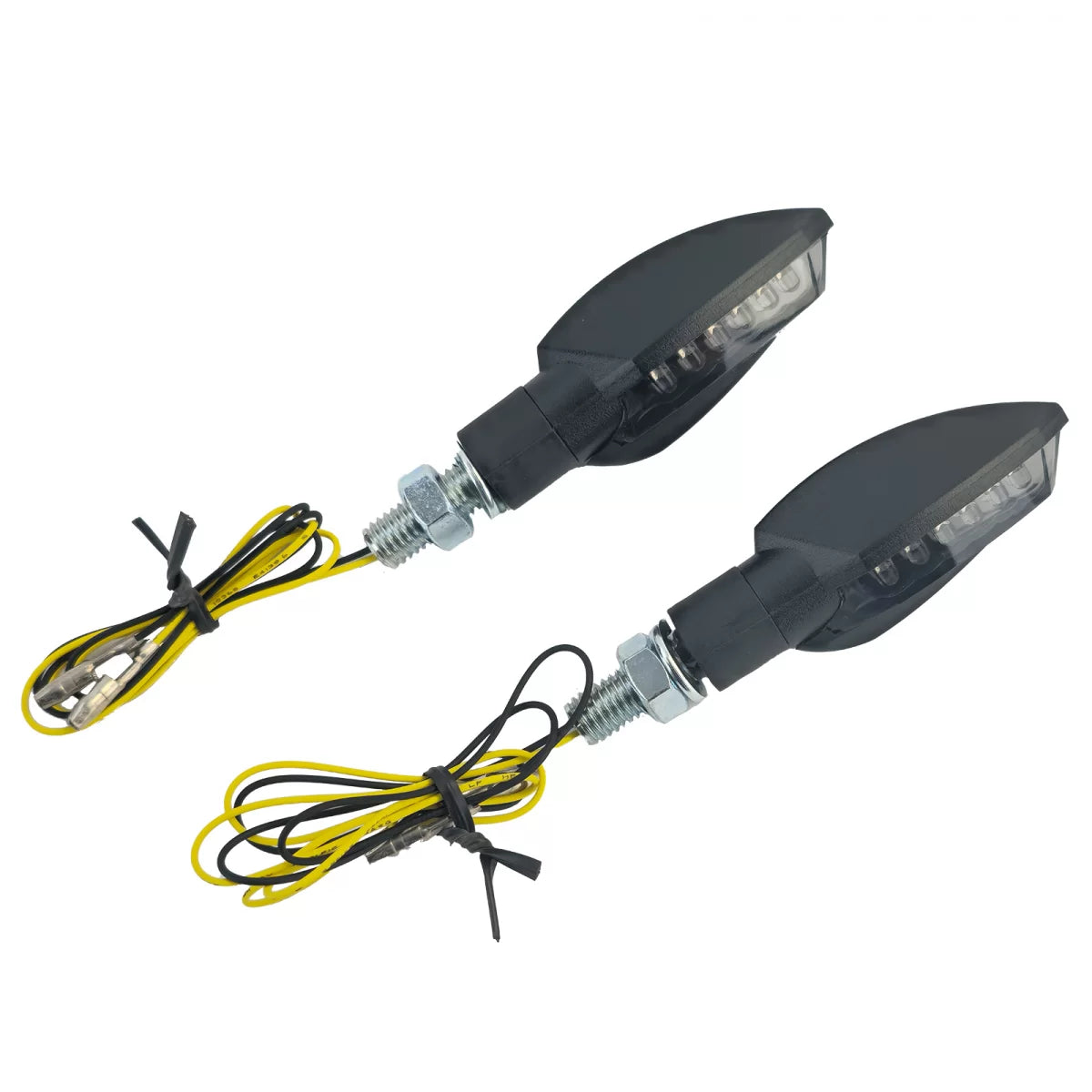 Frecce LED Mini Nere Fumo Universali Moto con Omologazione E-mark