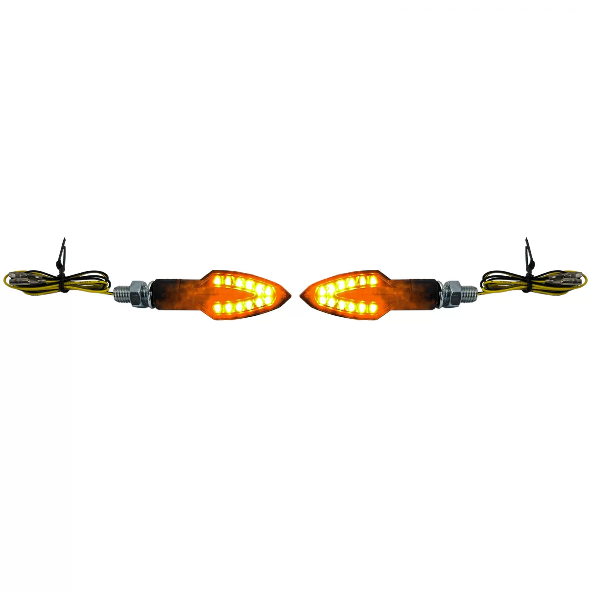 Frecce LED Mini Nere Fumo Universali Moto con Omologazione E-mark