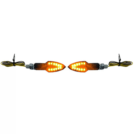 Frecce LED Mini Nere Fumo Universali Moto con Omologazione E-mark